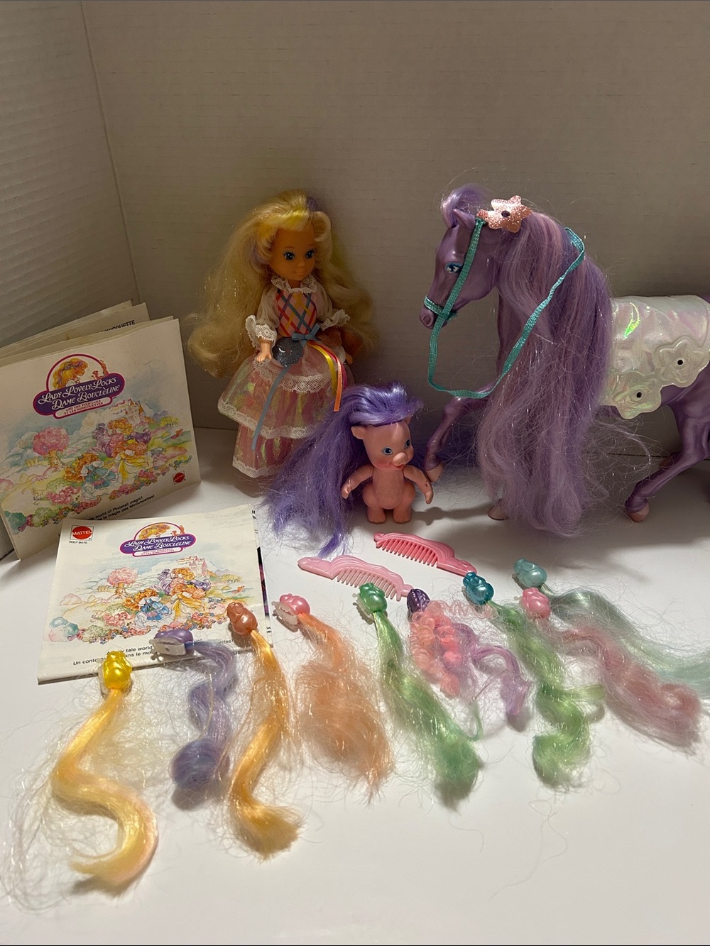 Vintage 1985 Lady Lovely Locks Doll with Silkymane Horse and Sweetcurl